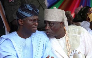 Oba Rilwan Lukman and Gov. Babatunde Fashola